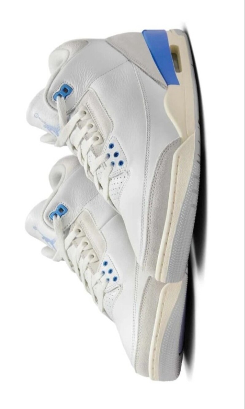 Jordan Men’s Athletic Shoes White with Light Blue Accents